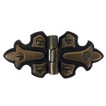 fleur de lis butterfly surface cabinet hinge in solid cast brass