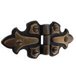 fleur de lis butterfly surface cabinet hinge in solid cast brass