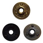 solid brass rosette door plate pair the rice