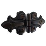 fleur de lis butterfly surface cabinet hinge in solid cast brass