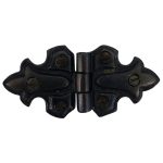 fleur de lis butterfly surface cabinet hinge in solid cast brass