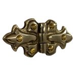 fleur de lis butterfly surface cabinet hinge in solid cast brass