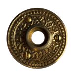 solid brass rosette door plate pair the rice