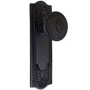 the orlean privacy set in bronze finish select door knobs