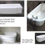 overflow drain for antique apron double shell bathtubs