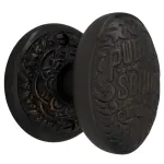 floral round rosette dummy set in oil rubbed bronze select door knobs