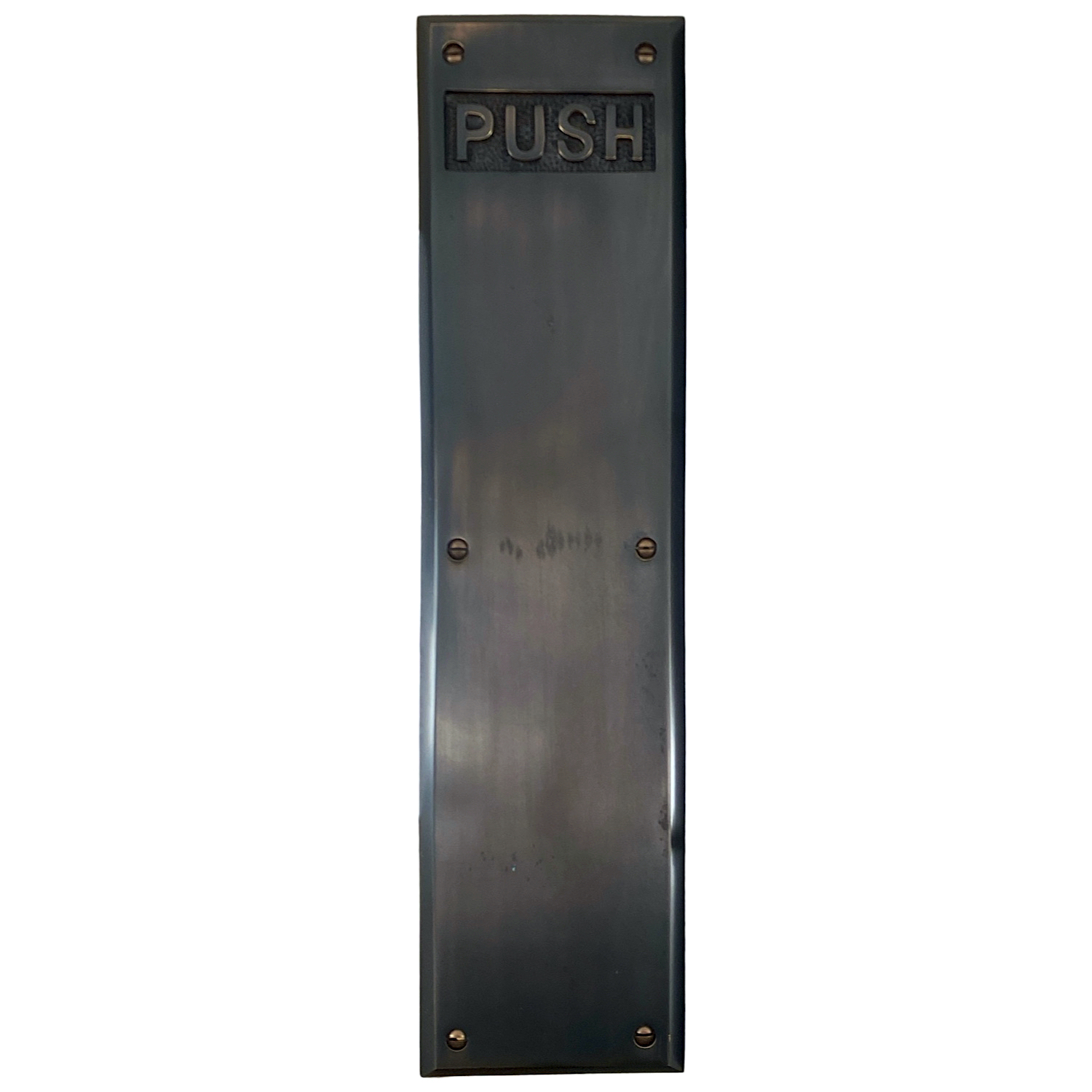PUSH Commercial Door Plate in Heavy Duty Cast Brass | The Kings Bay