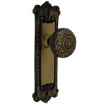 the classic dummy set in highlighted bronze select door knobs