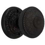 floral round rosette dummy set in oil rubbed bronze select door knobs