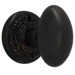 floral round rosette dummy set in oil rubbed bronze select door knobs