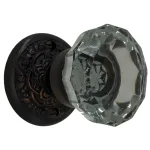 floral round rosette dummy set in oil rubbed bronze select door knobs