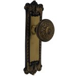 the classic dummy set in highlighted bronze select door knobs