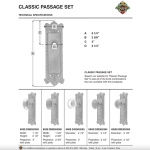 the classic dummy set in highlighted bronze select door knobs