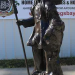 6 ft bronze native american indian chief statue with spear and headdress