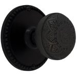 large round beaded privacy set in oil rubbed bronze select door knobs
