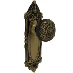 the milford dummy set in highlighted bronze select door knobs