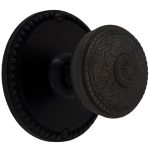 large round beaded privacy set in oil rubbed bronze select door knobs