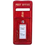 british cr iii post box front in red cast aluminum post office replica