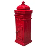 british cast no rust aluminum red mailbox post box replica 45 pounds