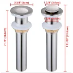 vessel sink pop up drain with bronze finish 1 1/4 inch no overflow