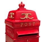 standing cast aluminum red british cr iii post box replica mailbox