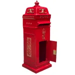 standing cast aluminum red british cr iii post box replica mailbox