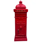 british cast no rust aluminum red mailbox post box replica 45 pounds