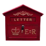 english er ii post office letter box in red cast iron wall mount or standing