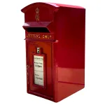 royal cr iii letters only mailbox in red cast iron – wall mounted or standing