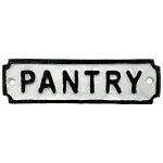 pantry old fashioned kitchen sign in cast iron 7.5 inches