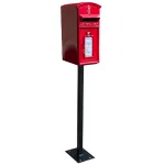 royal cr iii letters only mailbox in red cast iron – wall mounted or standing
