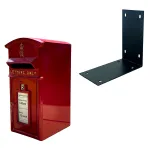 royal cr iii letters only mailbox in red cast iron – wall mounted or standing