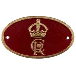 royal crest king charles cr iii wall plaque cast iron english sign