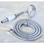 hand held chrome over brass shower head with ceramic handle and 1.5m hose