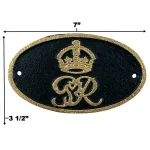 royal crest king george gr vi wall plaque cast iron english sign