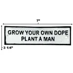 grown your own dope plant a man sign fun cast iron old fashioned plaque 7 inches