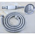 hand held chrome over brass shower head with ceramic handle and 1.5m hose