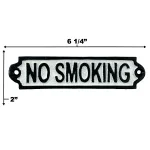 no smoking old fashioned cast iron sign 6.25 inches