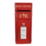 royal er ii post box mailbox in red cast iron wall mounted or standing