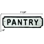 pantry old fashioned kitchen sign in cast iron 7.5 inches
