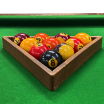 vintage snooker table with balls and cues ej riley limited accrington 64 inches