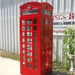 british red telephone phone box booth wood old replica english london