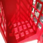 british red telephone phone box booth wood old replica english london