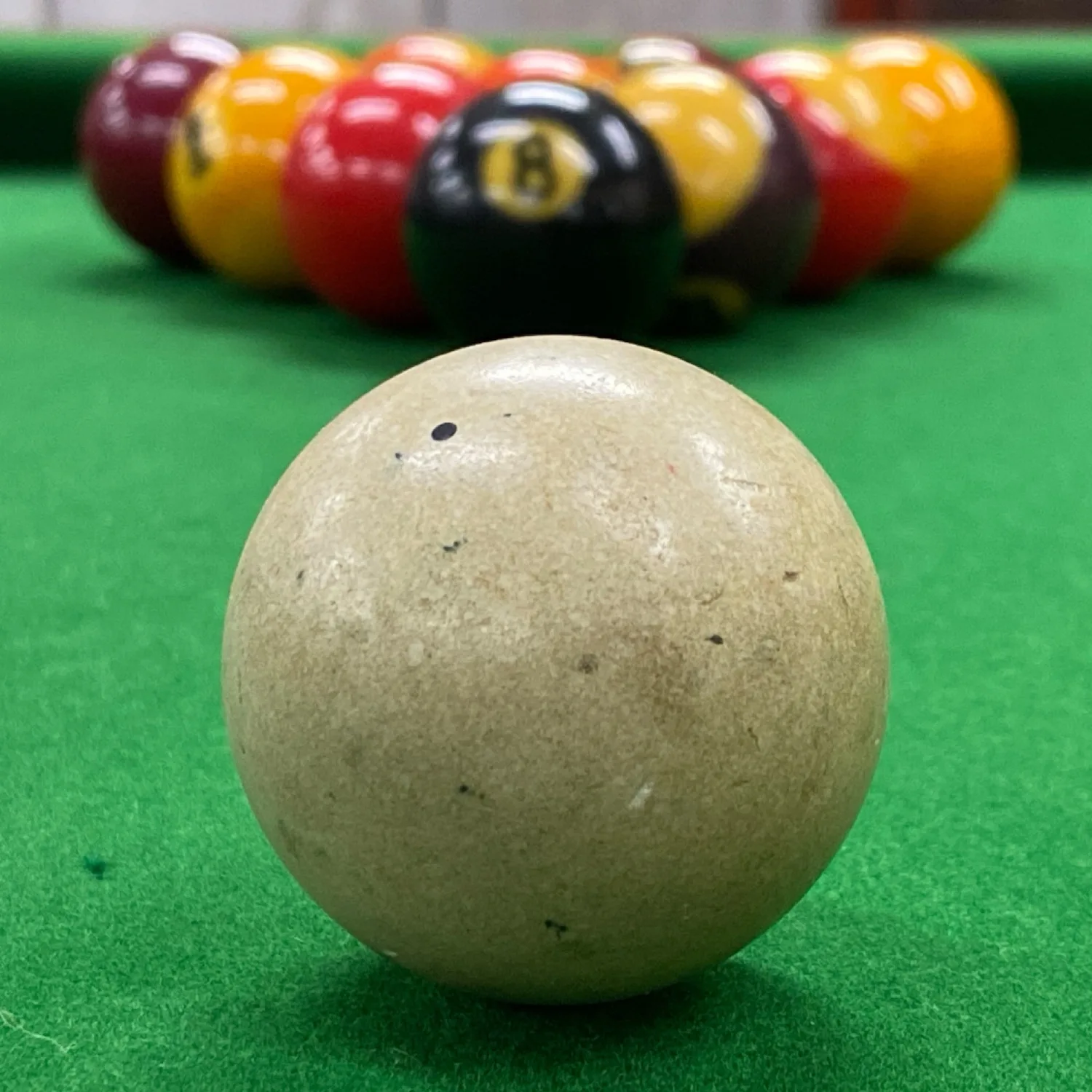 vintage snooker table with balls and cues ej riley limited accrington 64 inches