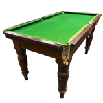 vintage snooker table with balls and cues ej riley limited accrington 64 inches