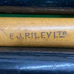 vintage snooker table with balls and cues ej riley limited accrington 64 inches