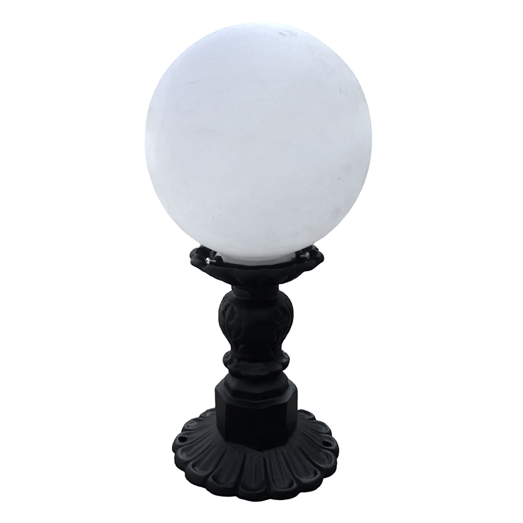 Garden Walkway Fence Post Light with Shade Victorian Style Replica