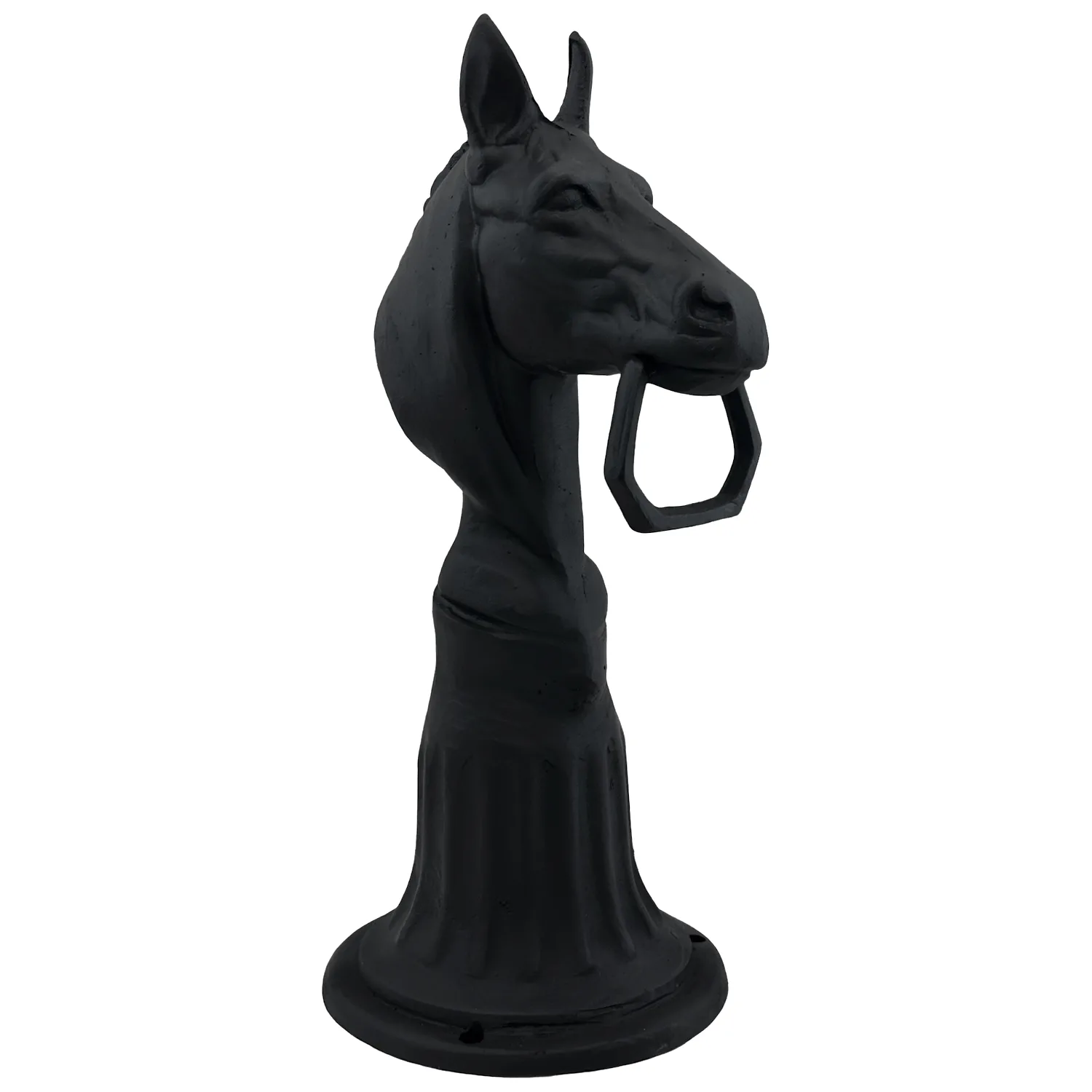victorian style horse head hitching post 21 inches tall