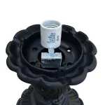 garden walkway fence post light with shade victorian style replica floral design