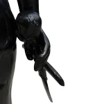 angel of freedom with sword bronze painted statue religious pole light 72" tall